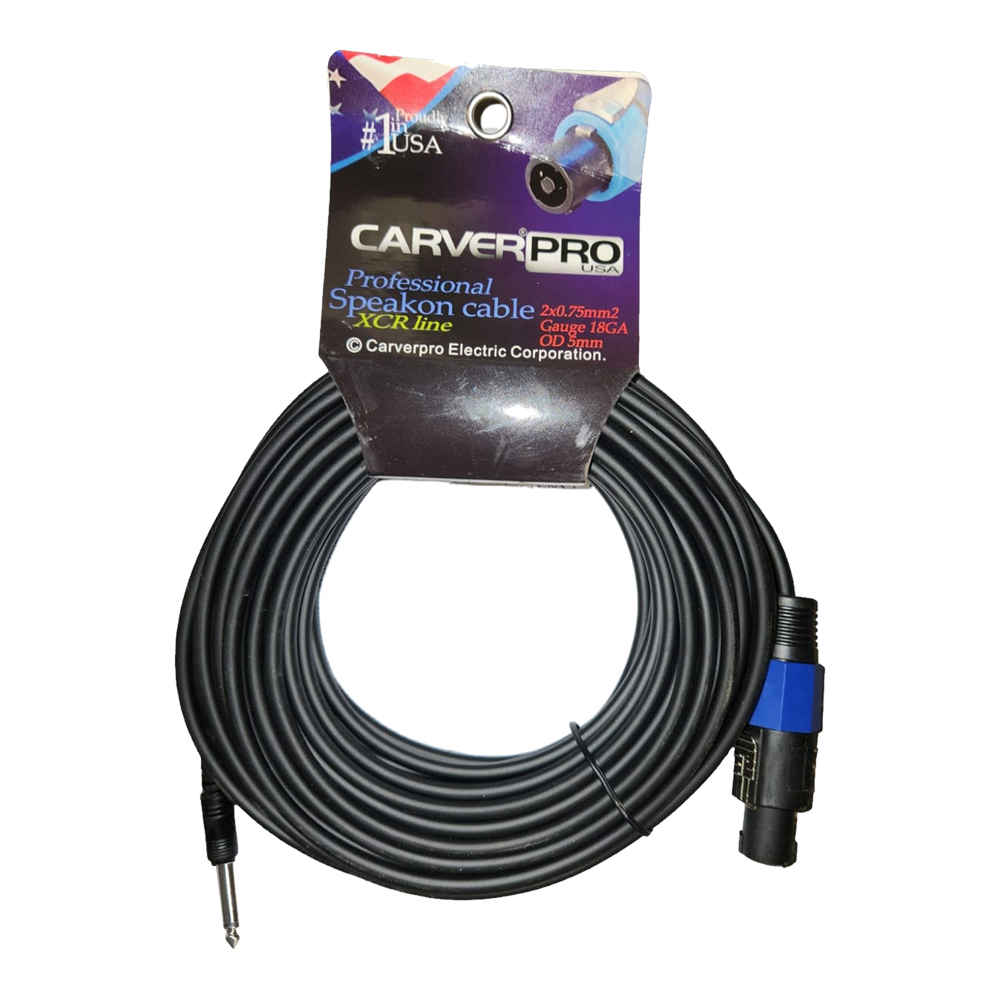 CABLE MACHO SPK A PLUG 6.3 25MT XCR-25MT CARVERPRO