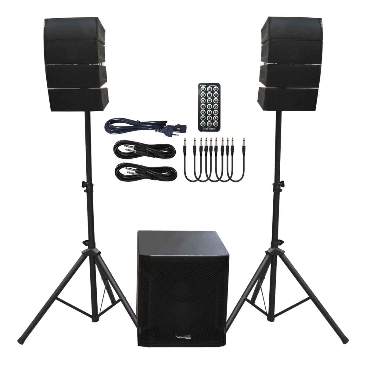 PARLANTE ARRAY SUB15+8 700W RMS 2000W MAX. C/ATRIL CARVER PRO CSR-158