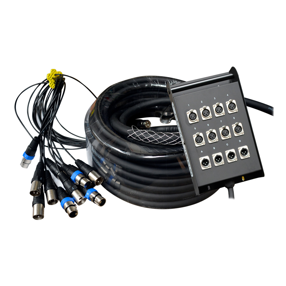 CABLE MULTIPAR 20MTS. 8XLR/4XLR MACHO CARVERPRO        