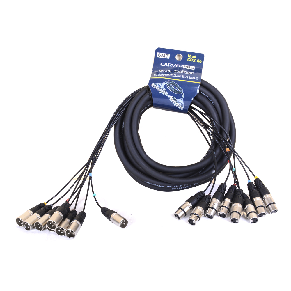 CABLE MULTIPAR EXTENSION REMOTA 8 XLR/HEMBRA CBX-86 6MT C.P