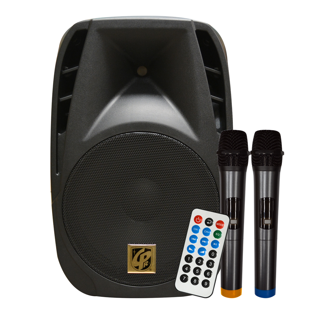 CAJA ACUSTICA PARLANTE PORTATIL 15  +2MICROFONOS YNPW-15-2MIC CIPRIANI