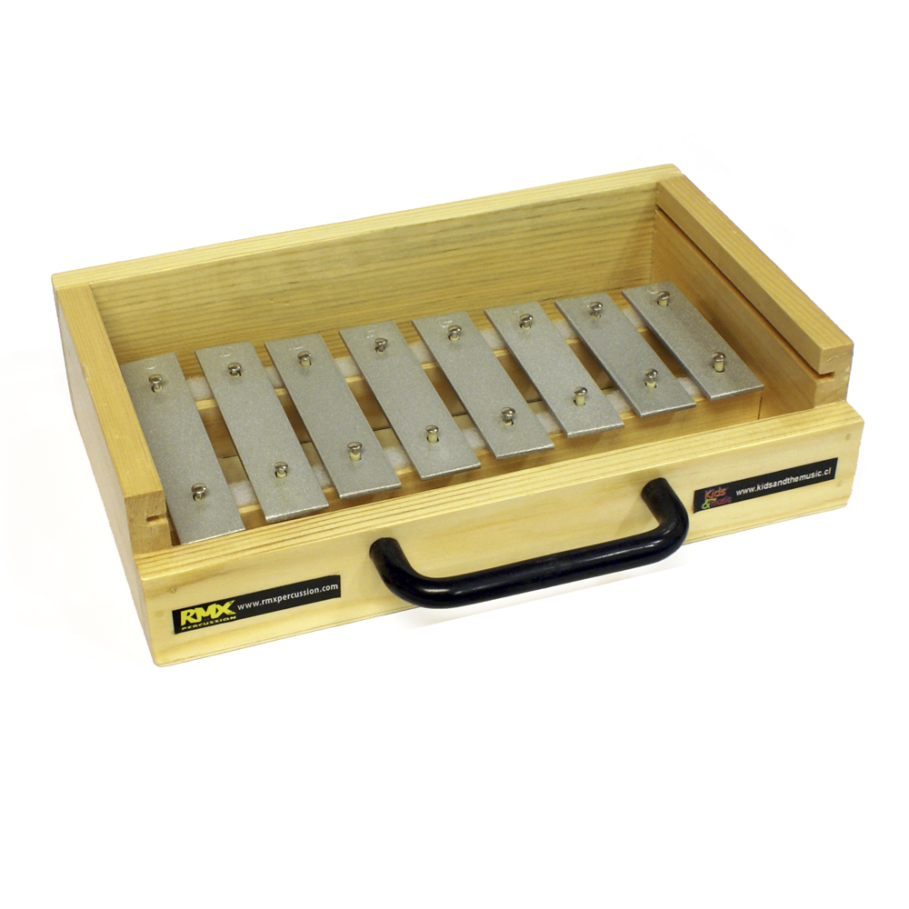 METALOFONO 8NOTAS CROMADO C/CAJA  MOD.8AA RMX