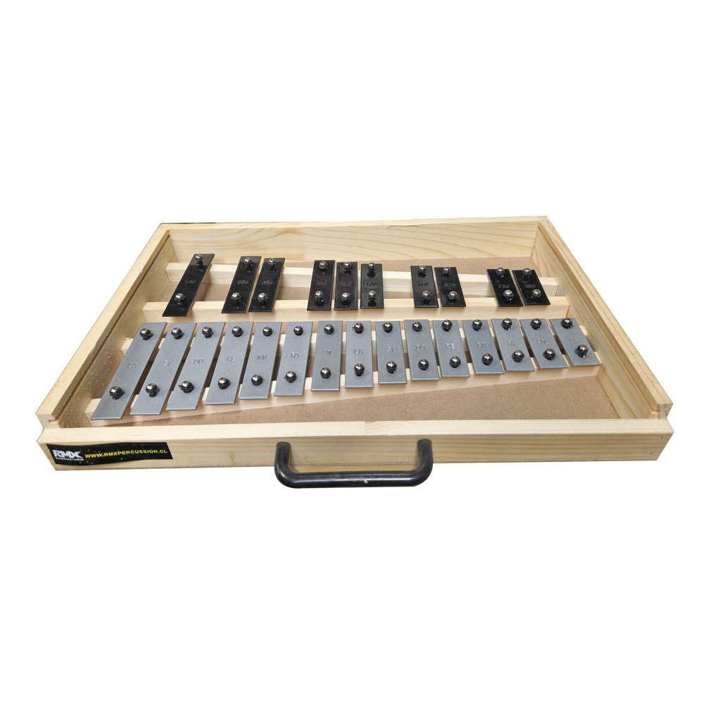 METALOFONO 25 NOTAS BLACK/SILVER C.MADERA RMX