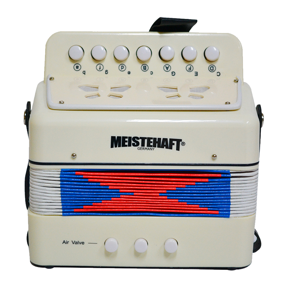 ACORDEON NIÑO 3 BAJOS BLANCA MT-2018 MEISTEHAFT    