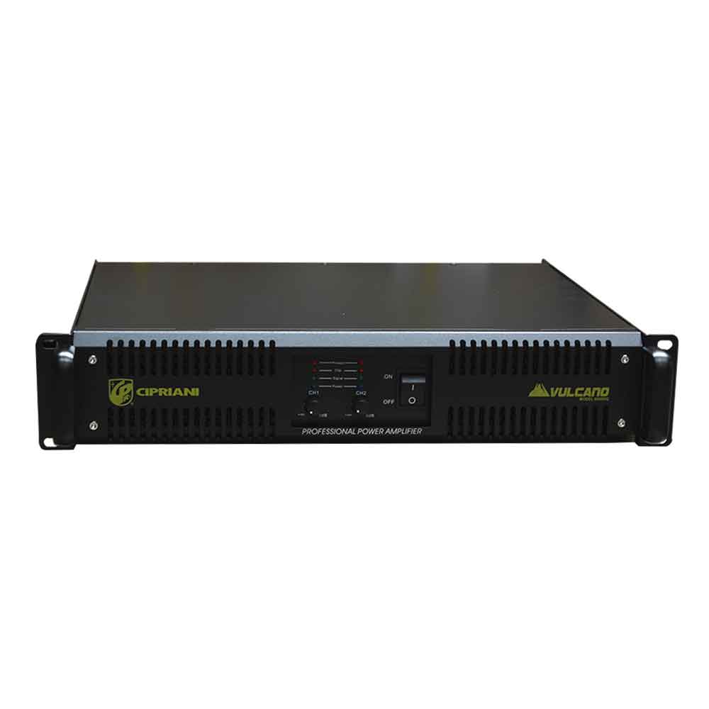 AMPLIFICADOR POWER STEREO H 2300w RMS CIPRIANI VULCANO 8000HQ