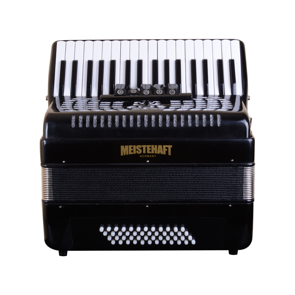 ACORDEON 48 BAJOS 5 REG. NEGRO 485/BK MEISTEHAFT  