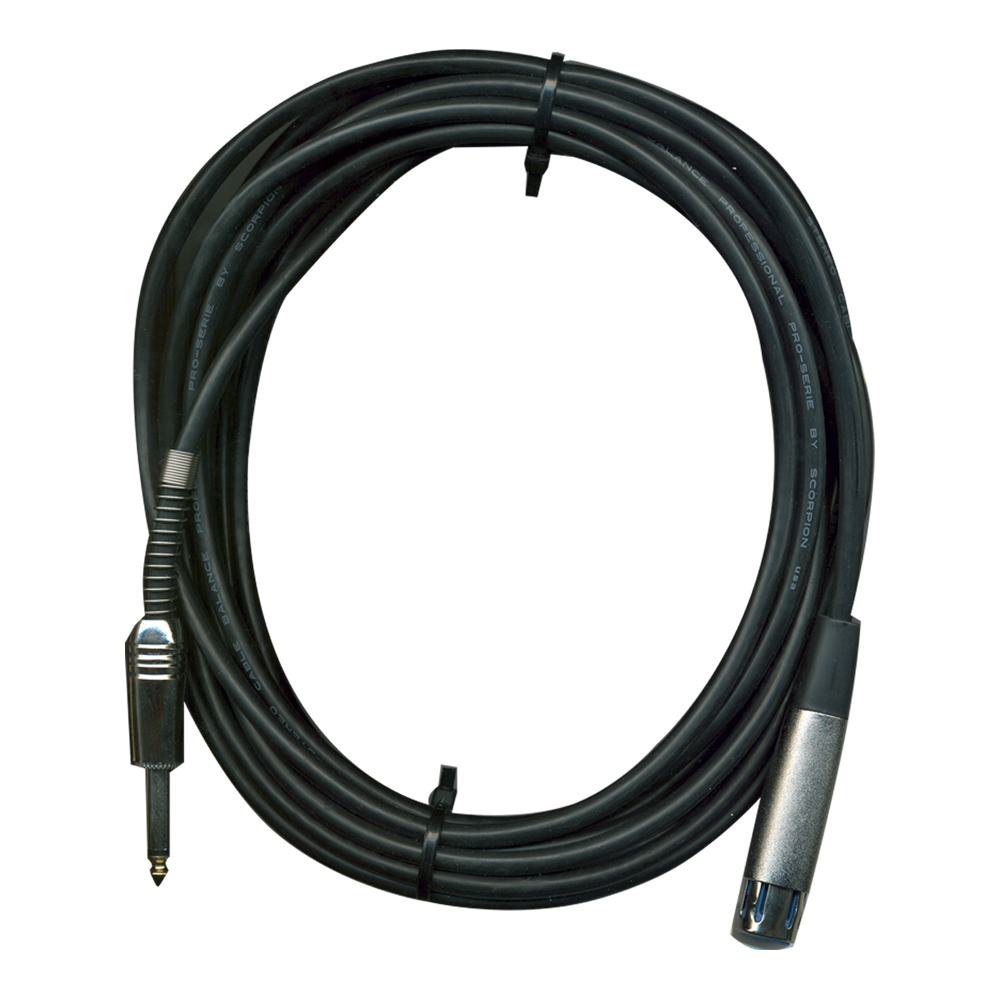 CABLE XLR H. - PLUG 6.3MM 6MT/20FT.C-222/20FT SCORPION    