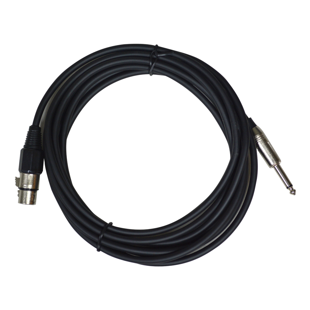 CABLE MICROFONO A3F (XLR H)  PLUG 6.3 MONO (ECO 15FT)              