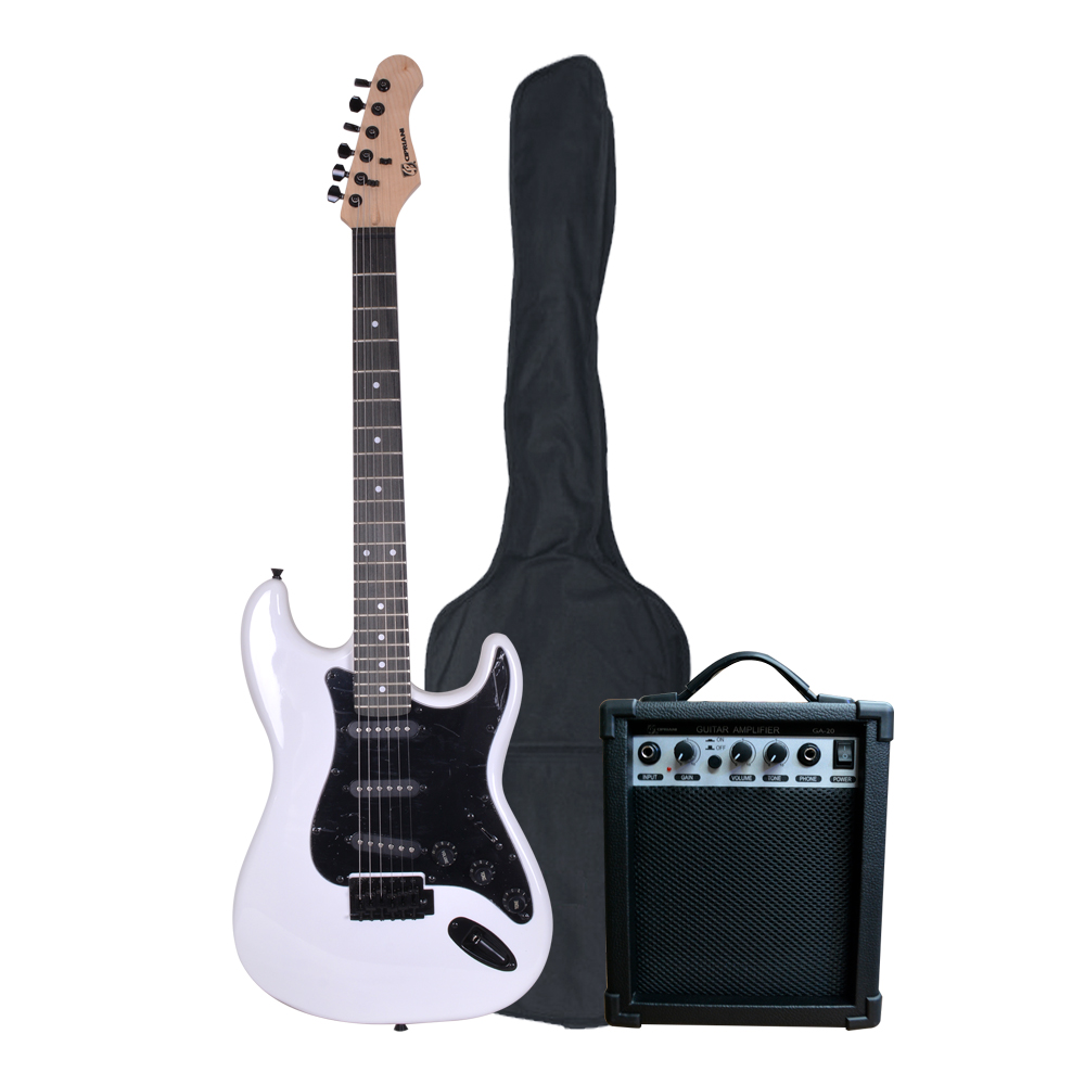 PACK GUITARRA ELEC. C/CC Y AMP CIPRIANI POLLUX-1 WH/BK
