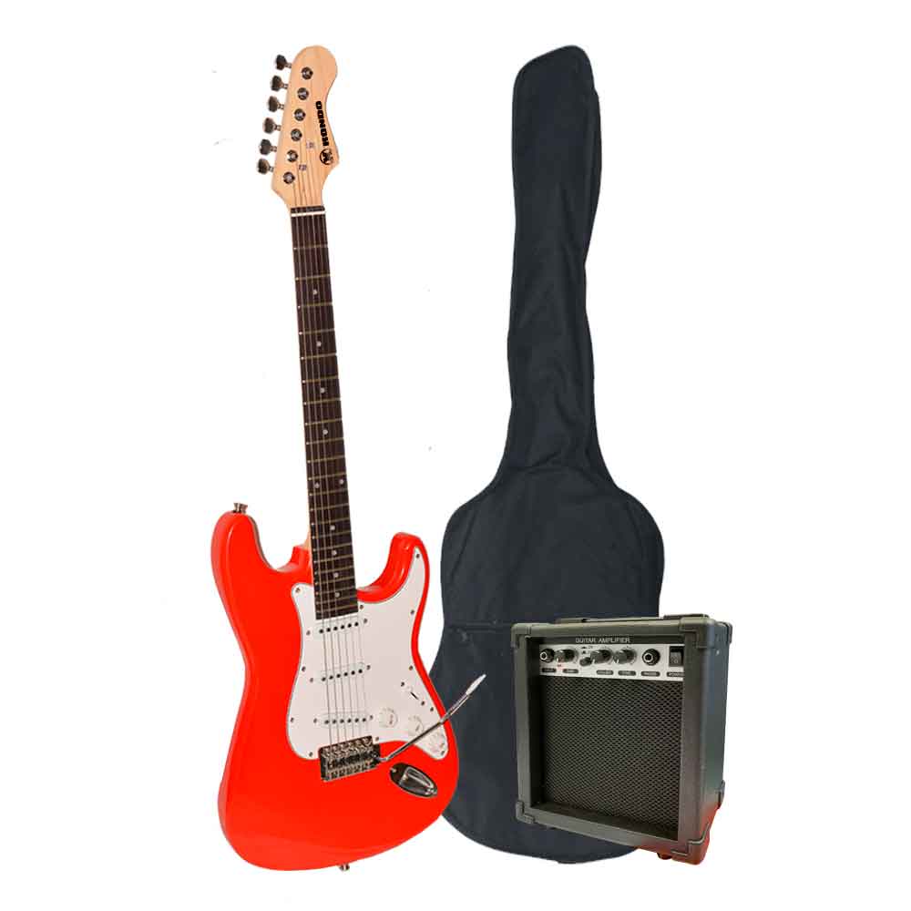 PACK GUITARRA ELEC. HGP-620 COLOR ROJO HONDO          