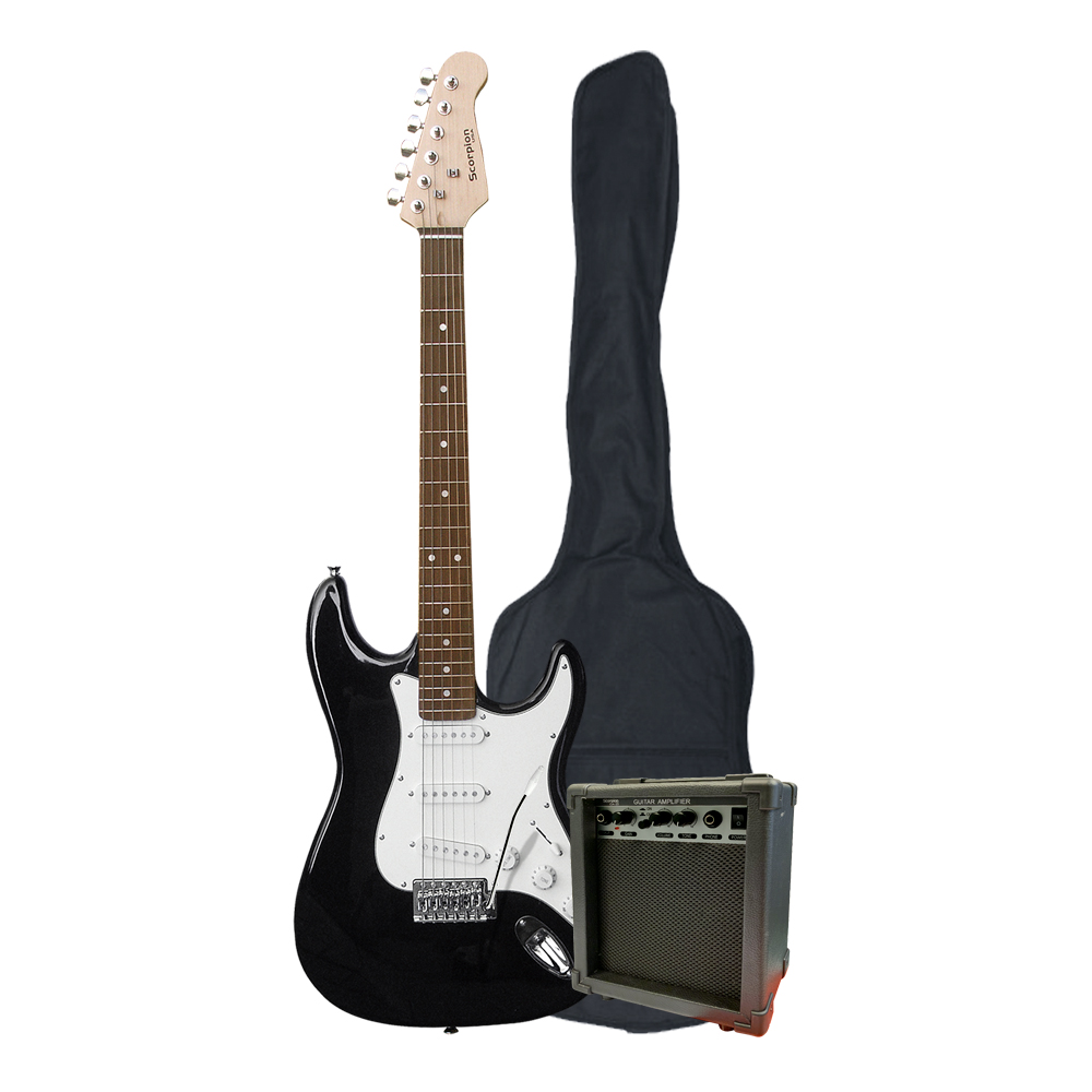 PACK GUITARRA ELEC.PAC-10BK/NGO.SCORPION              