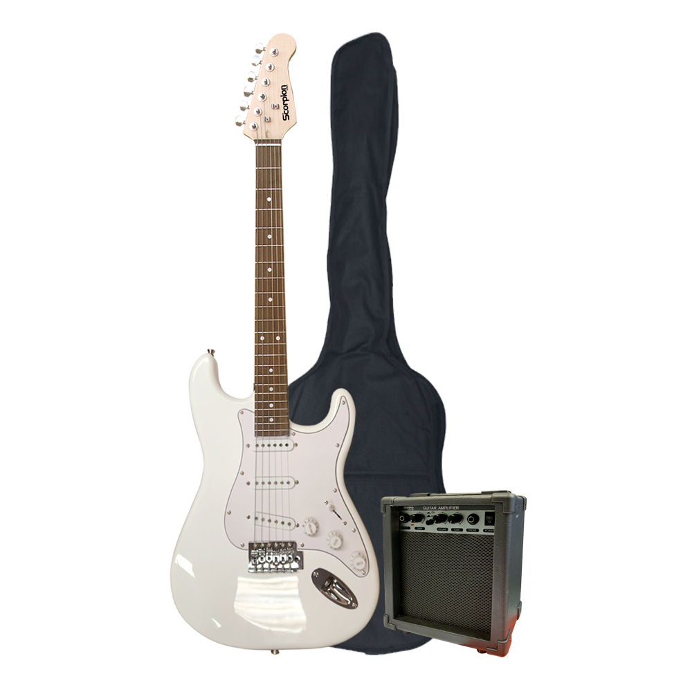 PACK GUIT.ELEC.PAC-30WH/BLANCA SCORPION           