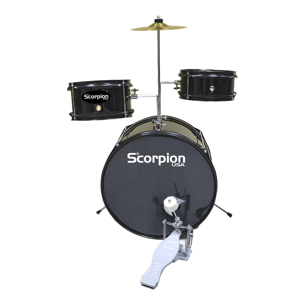 BATERIA NIÑO 3PCS.NEGRA SBJ-3/BK SCORPION