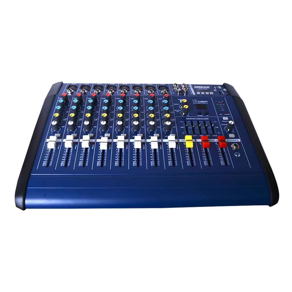 CONSOLA POWER MIXER 8CH BLUETOOTH + USB  UKS-8USB MEKSE