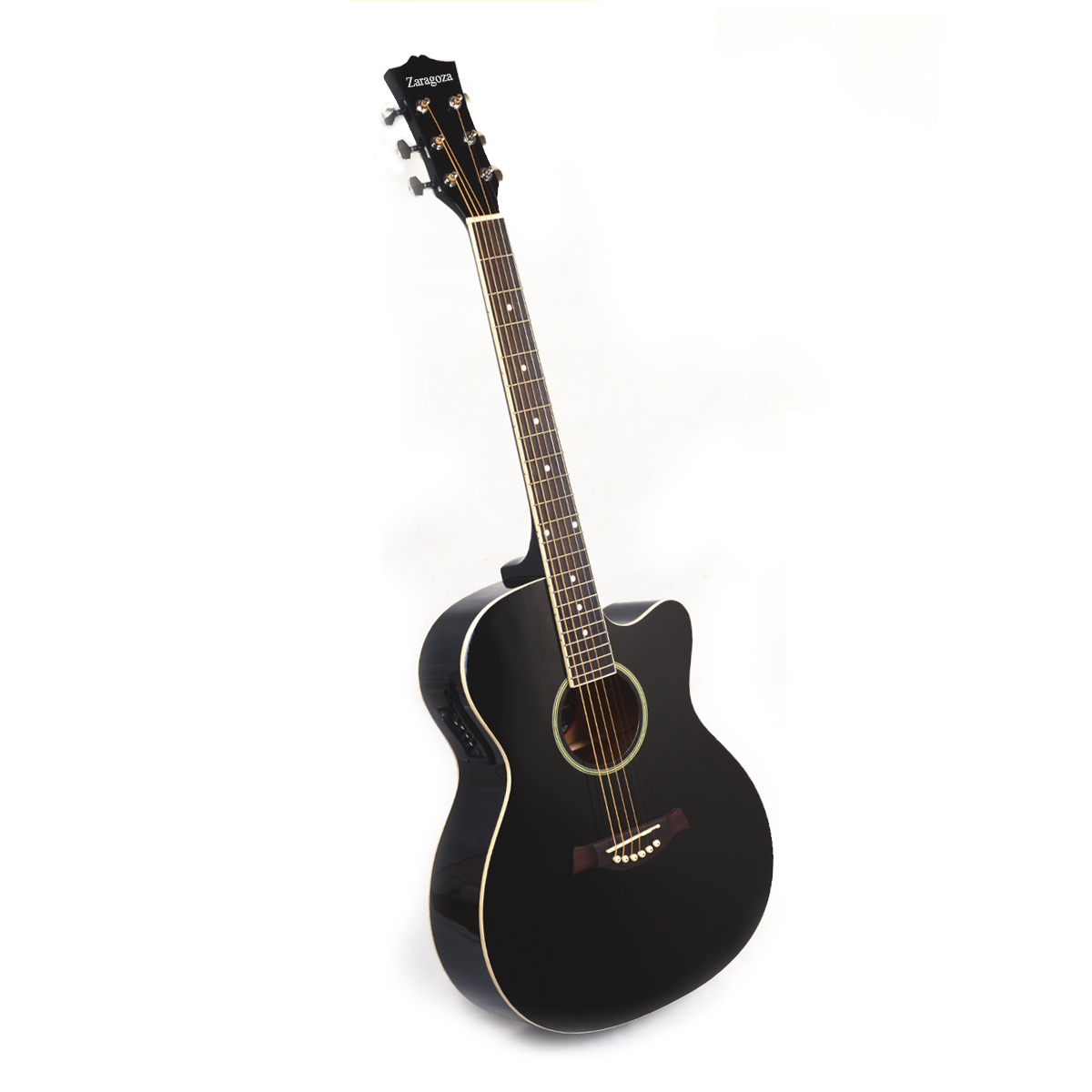 GUITARRA E/ACUS. ZA-521CEQ/BK NEGRA C/FUNDA ZARAGOZA  