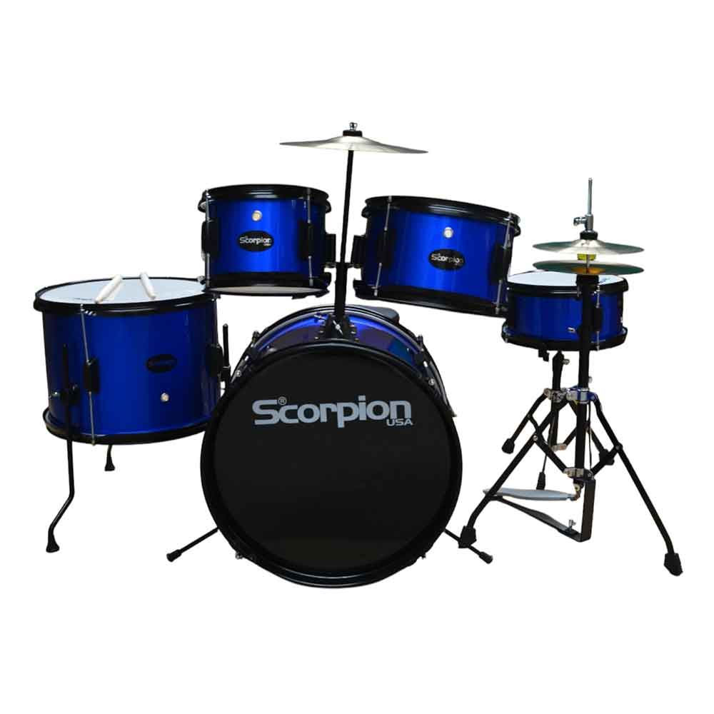 BATERIA JUNIOR 5PCS.PL+PISO(AZUL)SCB-5A SCORPION      