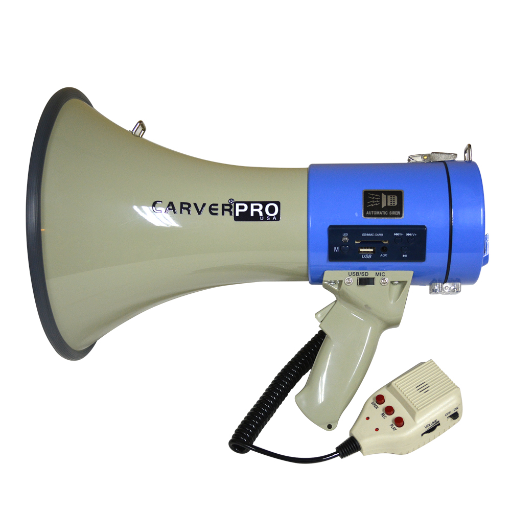 MEGAFONO REC. HI-POWER 50W GRAB-USB-BT CARVER PRO MGC-50