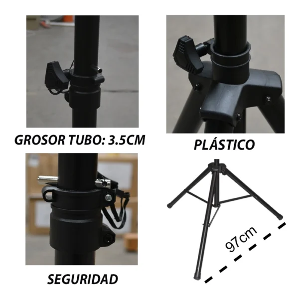 ATRIL DE CAJA ACUSTICA MODELO NNC-31/BK AKC