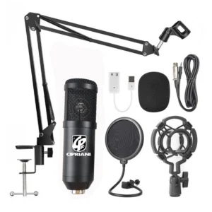 KIT STREAMING MICROFONO+ATRIL+FILTRO/ACC BM-800K BLACK