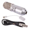 KIT STREAMING MICROFONO+ATRIL+FILTRO/ACC BM-800K SILVER