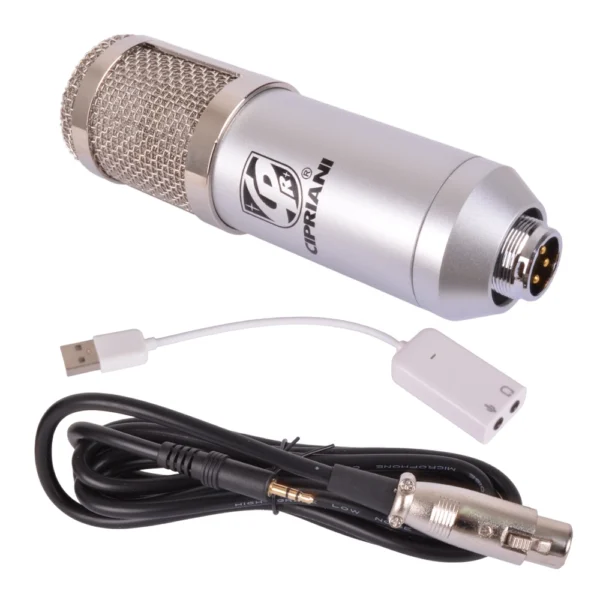 KIT STREAMING MICROFONO+ATRIL+FILTRO/ACC BM-800K SILVER