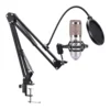 KIT STREAMING MICROFONO+ATRIL+FILTRO/ACC BM-800K SILVER