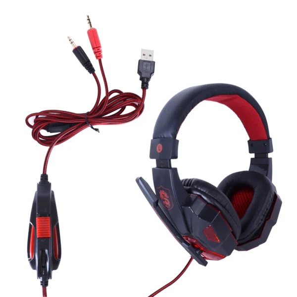 AUDIFONO/MICROFONO GAMER FL-7000HD NEG/ROJ FASTLINK