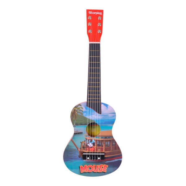 GUITARRA NIÑO 25 MODELO BARCO COLOR ROJA
