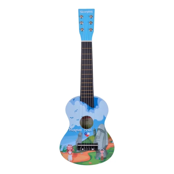 GUITARRA NIÑO 25 MODELO RAPA NUI COLOR CELESTE
