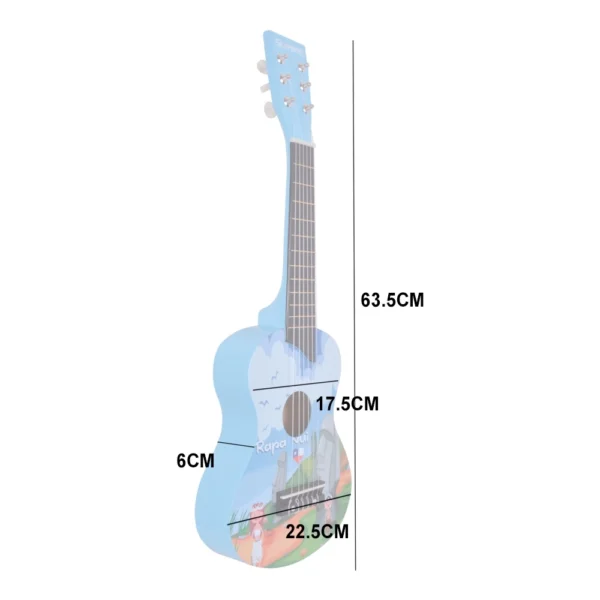 GUITARRA NIÑO 25 MODELO RAPA NUI COLOR CELESTE