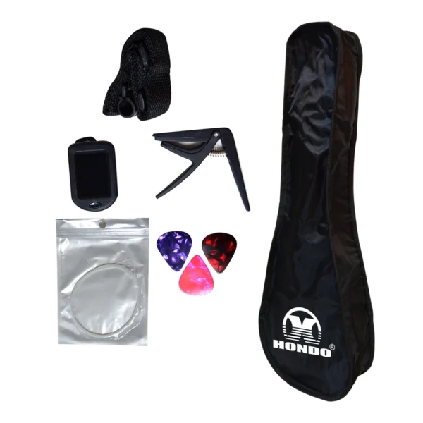 KIT UKELELE SOPRANO NATURAL MODELO SCKUK-30H/NA HONDO