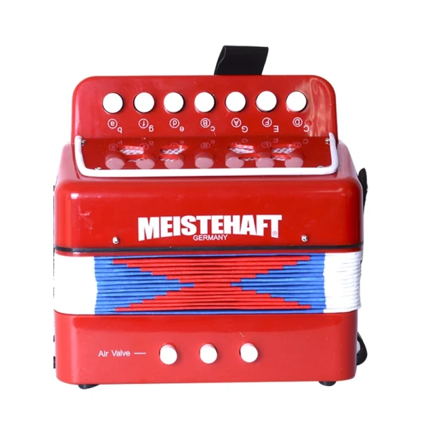 ACORDEON NIÑO 3 BAJOS ROJA MODELO MT-2018 MEISTEHAFT