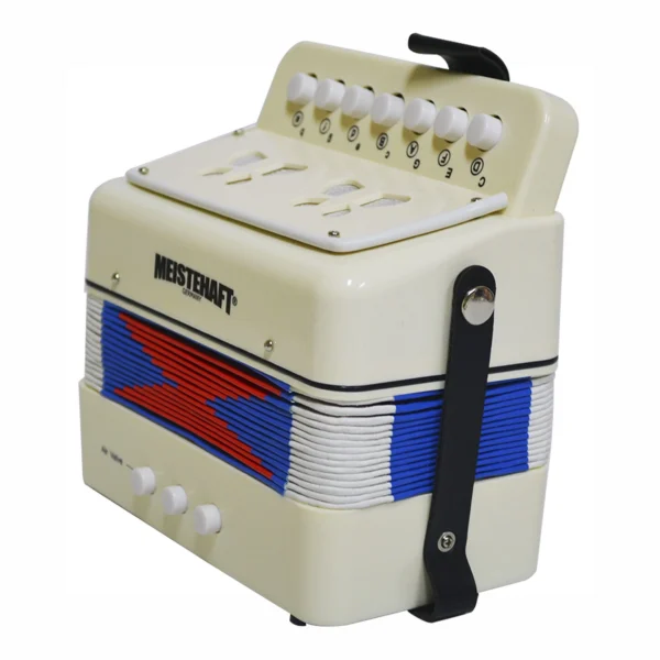 ACORDEON NIÑO 3 BAJOS BLANCA MODELO MT-2018 MEISTEHAFT