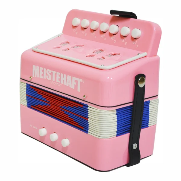 ACORDEON NIÑO 3 BAJOS ROSADO MODELO MT-2018 MEISTEHAFT