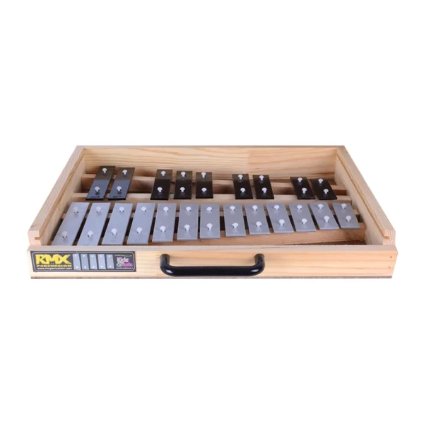 METALOFONO 22NOTAS CROMADA CAJA MADERA