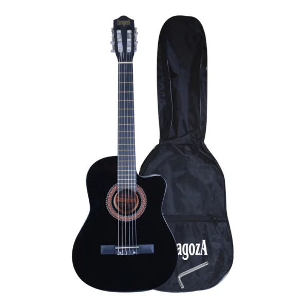 GUITARRA CUTAWAY 39 CUERDAS NYLON HUELVA + ALMA NEGRA