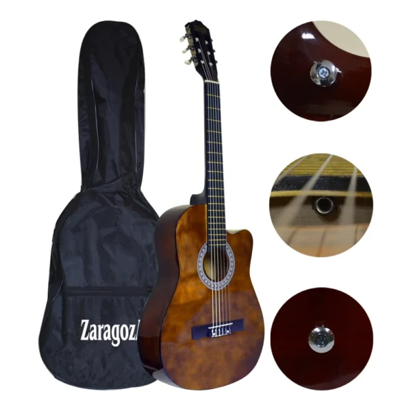 GUITARRA CUTAWAY 39 CUERDAS NYLON HUELVA + ALMA HABANO