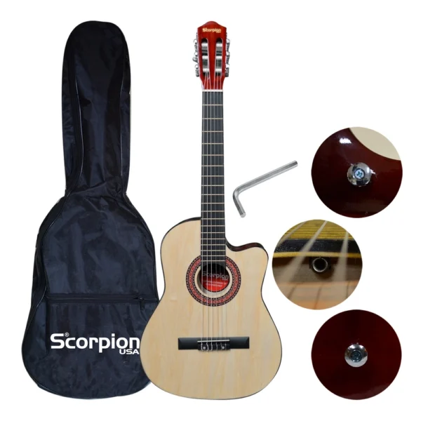 GUITARRA CUTAWAY 39´ CUERDAS NYLON SCG-030DB + ALMA NATURAL