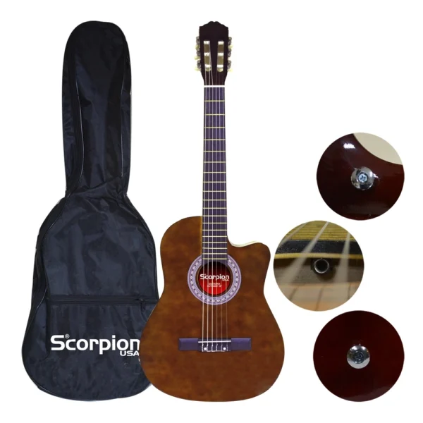 GUITARRA CUTAWAY 39 CUERDAS NYLON SCG-030DB + ALMA HABANO