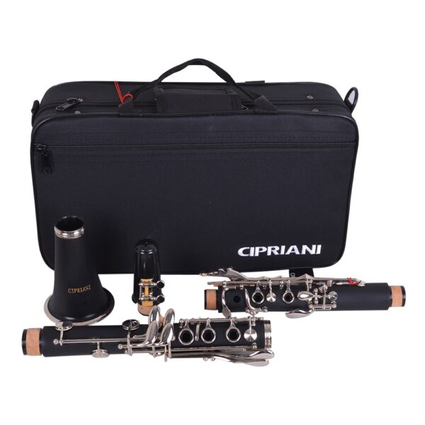 CLARINETE 17 LLAVES MODELO CL-17P  NEGRO CIPRIANI