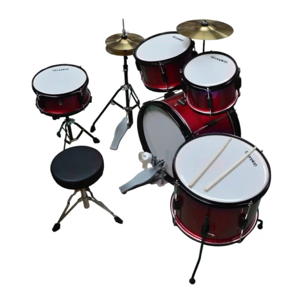 BATERIA JUNIOR 5PCS.PL+PISO(ROJA)SCB-5R/SCORPION