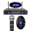 MICROFONO INALAMBRICO DE MANO DOBLE UHF/FQ VARIABLE MOD.GUH-2000  GEMINI