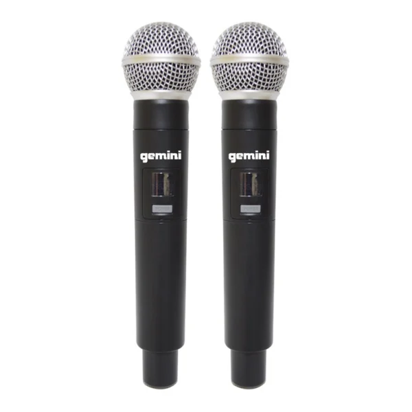 MICROFONO INALAMBRICO DE MANO DOBLE UHF/FQ VARIABLE MOD.GUH-2000  GEMINI