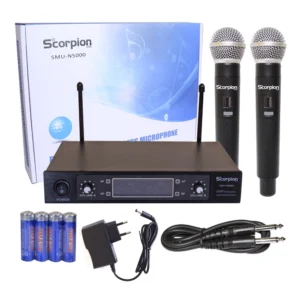 MICROFONO INALAMBRICO DE MANO DOBLE UHF/FQ VAR. SMU-N5000 SCORPION