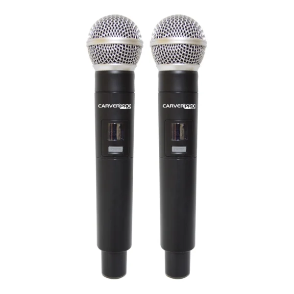 MICROFONO INALAMBRICO DE MANO DOBLE UHF/FQ VARIABLE NEO CPMU-5000 CARVERPRO