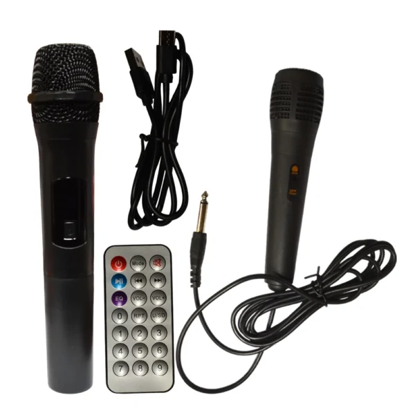 PARLANTE PORTATIL 12 BT/MP3/FM/LED + 2 MICROFONOS BESTAMERICA PS-12250