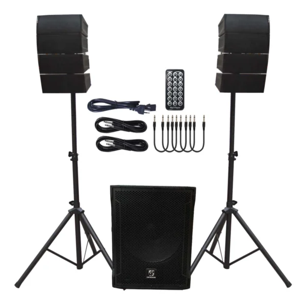 SISTEMA ARRAY SUB18+8 SATS 700W RMS 2000W MAX. + ATRIL CIP VORTEX CAR188BT