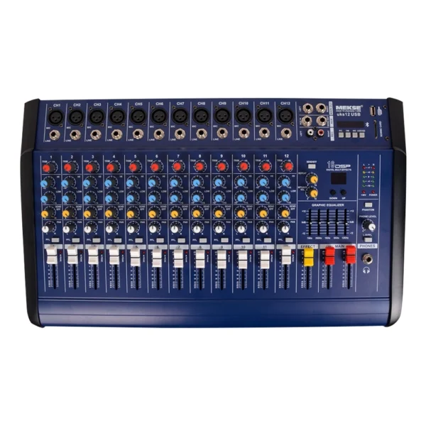 CONSOLA POWER MIXER 12CH BLUETOOTH-MP3+ USB CPM-1200 CARVERPRO