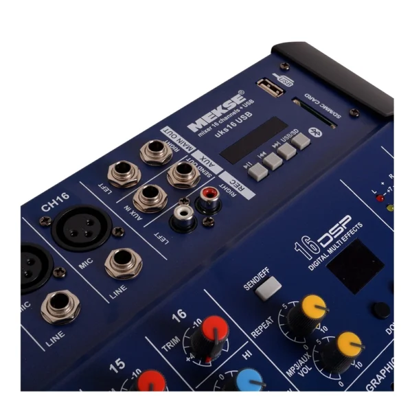 CONSOLA POWER MIXER 16CH BLUETOOTH+ USB UKS-16USB MEKSE