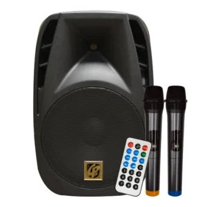 CAJA ACUSTICA PARLANTE PORTATIL 15  +2MICROFONOS YNPW-15-2MIC CIPRIANI